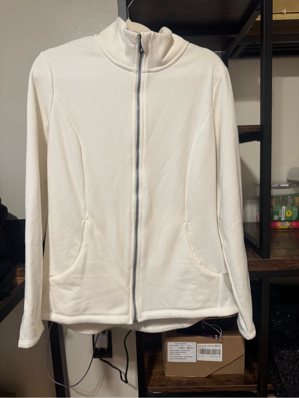 Skechers Cream Full-Zip Utility Jacket